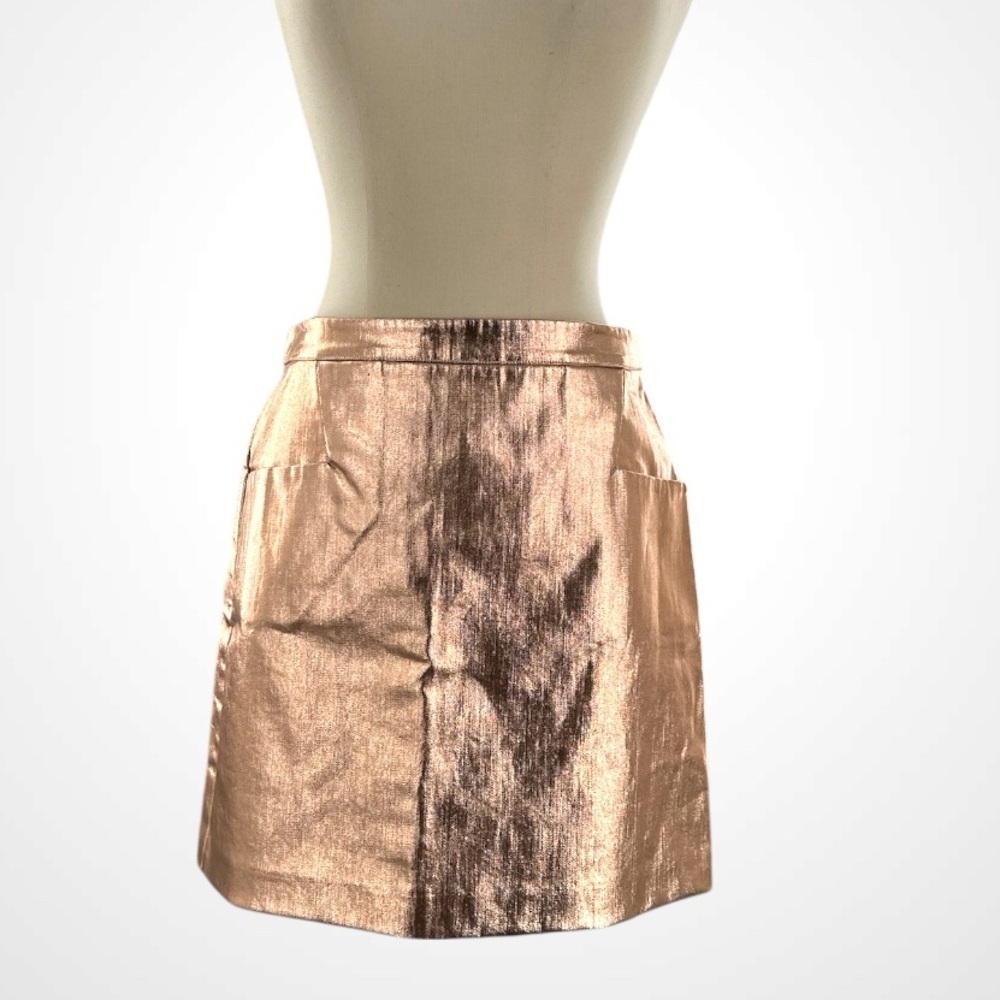 Club Monaco Metallic Gold Women's Skirt Sz.4